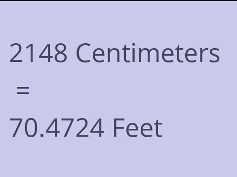 2148 CM TO FEET