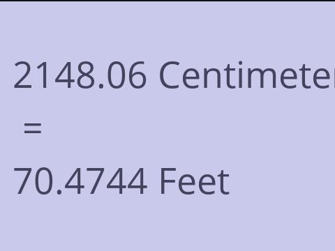 2148.06 CM TO FEET