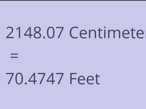 2148.07 CM TO FEET