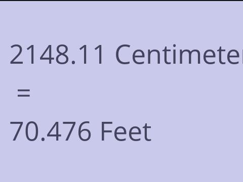 2148.11 CM TO FEET