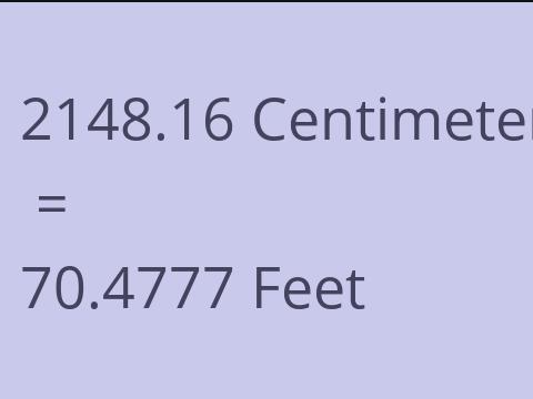 2148.16 CM TO FEET