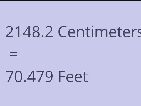 2148.2 CM TO FEET