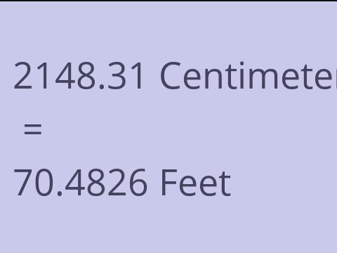 2148.31 CM TO FEET