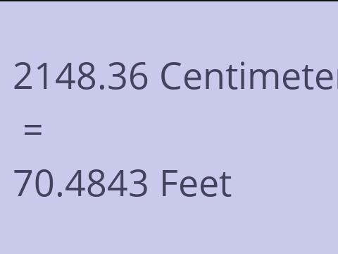 2148.36 CM TO FEET