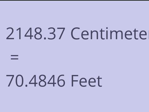 2148.37 CM TO FEET