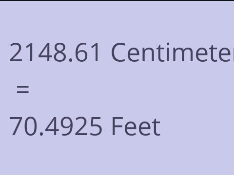 2148.61 CM TO FEET