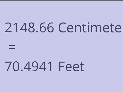 2148.66 CM TO FEET