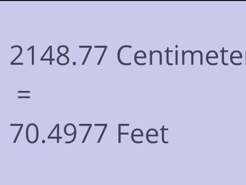 2148.77 CM TO FEET