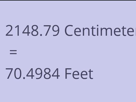 2148.79 CM TO FEET