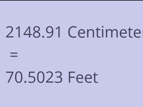 2148.91 CM TO FEET