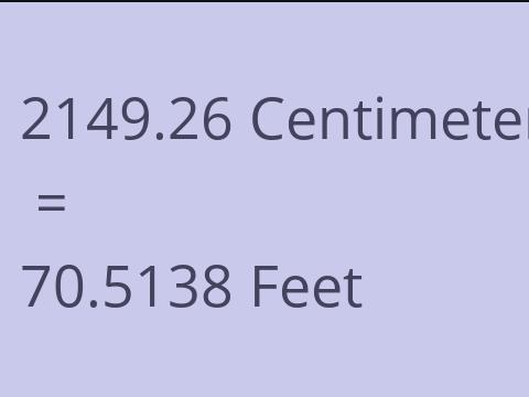 2149.26 CM TO FEET