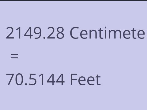 2149.28 CM TO FEET