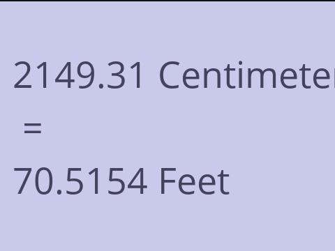 2149.31 CM TO FEET