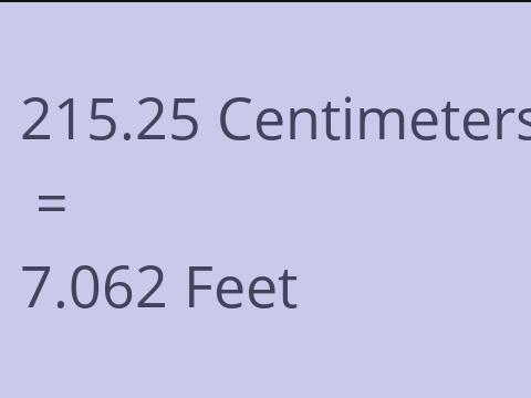 215.25 CM TO FEET