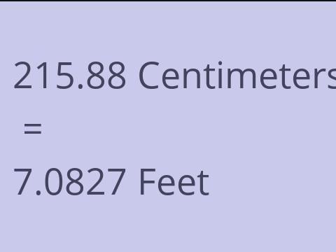 215.88 CM TO FEET