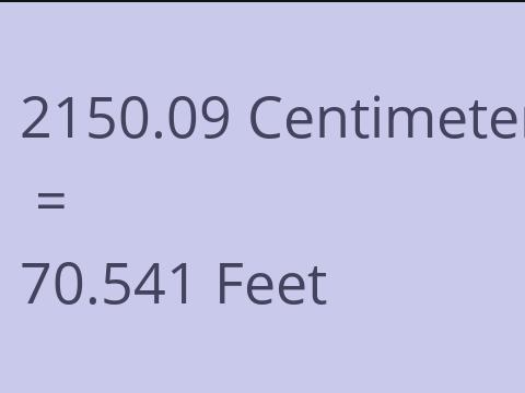 2150.09 CM TO FEET