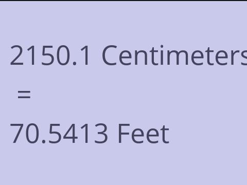 2150.1 CM TO FEET