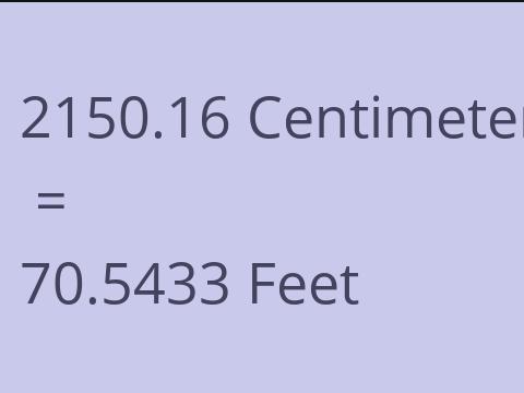2150.16 CM TO FEET