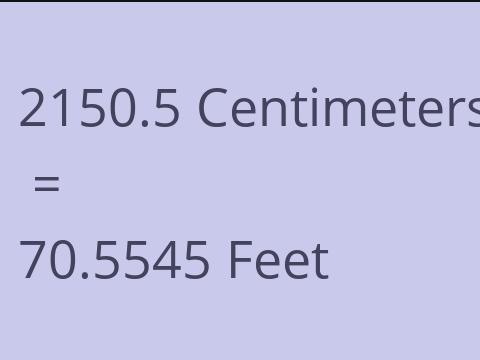 2150.5 CM TO FEET