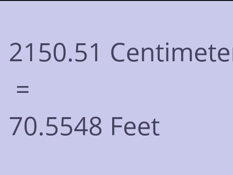 2150.51 CM TO FEET