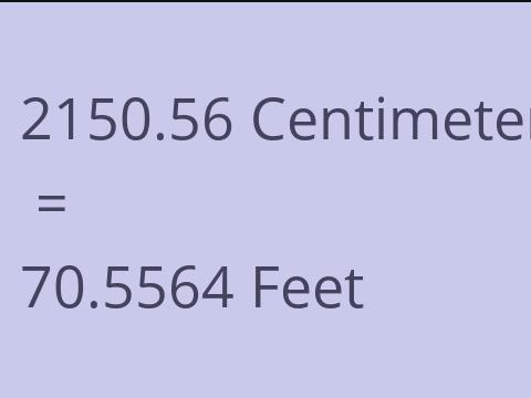 2150.56 CM TO FEET