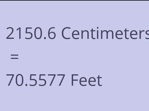 2150.6 CM TO FEET