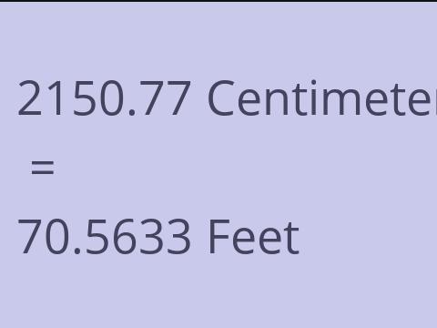 2150.77 CM TO FEET