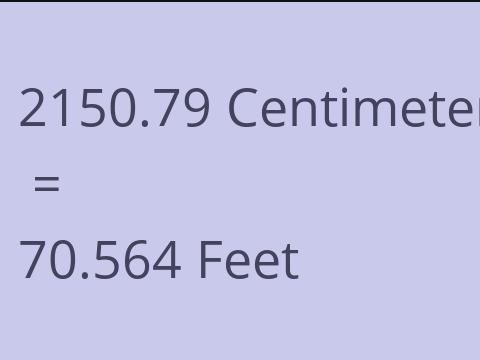 2150.79 CM TO FEET