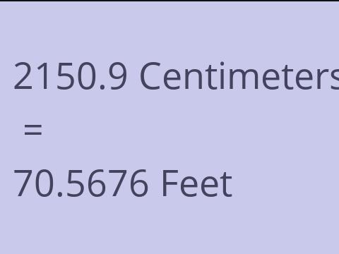 2150.9 CM TO FEET