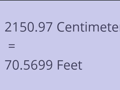 2150.97 CM TO FEET