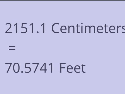 2151.1 CM TO FEET