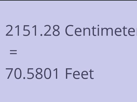 2151.28 CM TO FEET