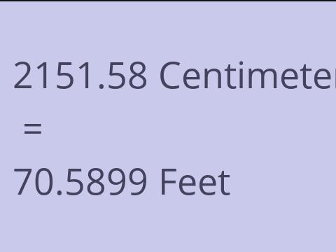 2151.58 CM TO FEET