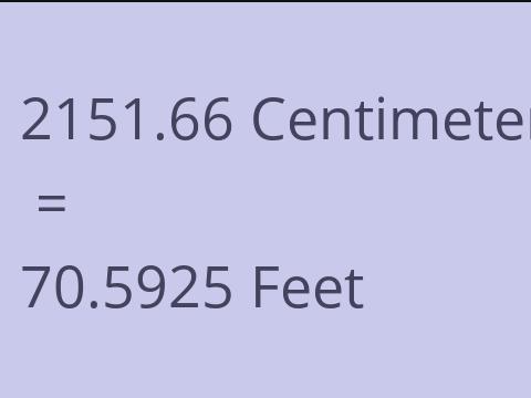 2151.66 CM TO FEET
