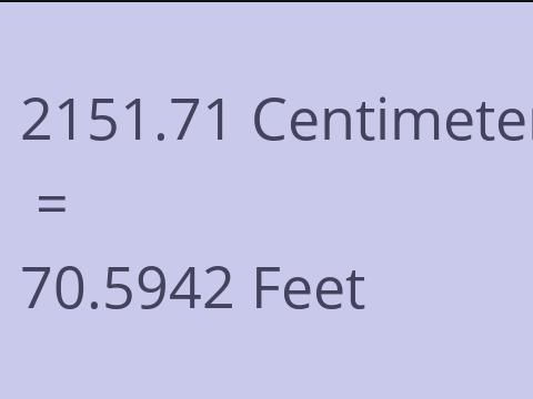 2151.71 CM TO FEET