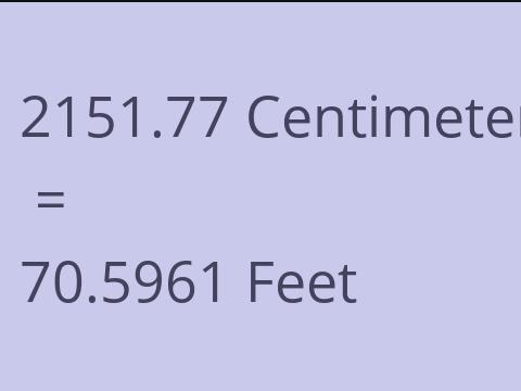 2151.77 CM TO FEET