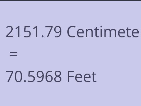 2151.79 CM TO FEET