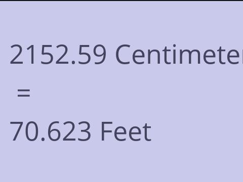 2152.59 CM TO FEET