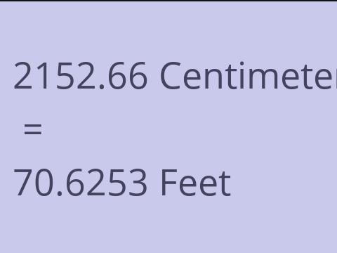 2152.66 CM TO FEET