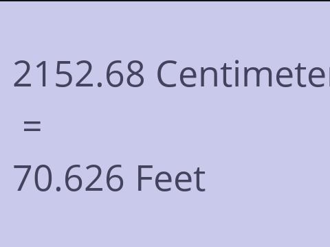 2152.68 CM TO FEET