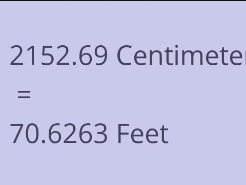 2152.69 CM TO FEET