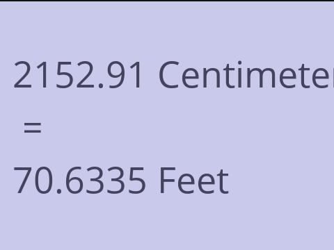 2152.91 CM TO FEET