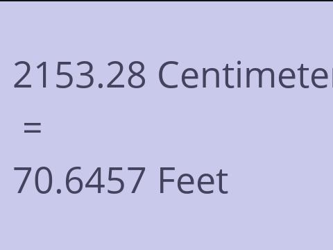 2153.28 CM TO FEET