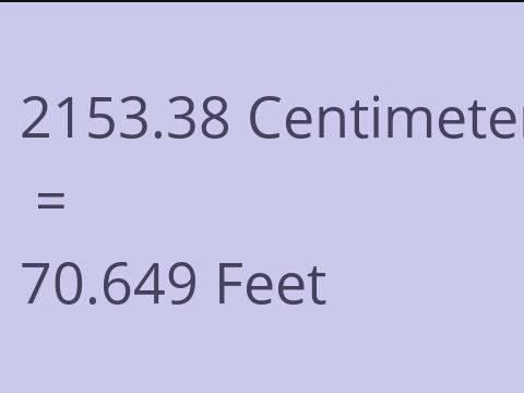 2153.38 CM TO FEET