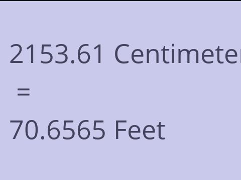 2153.61 CM TO FEET