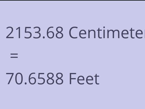 2153.68 CM TO FEET
