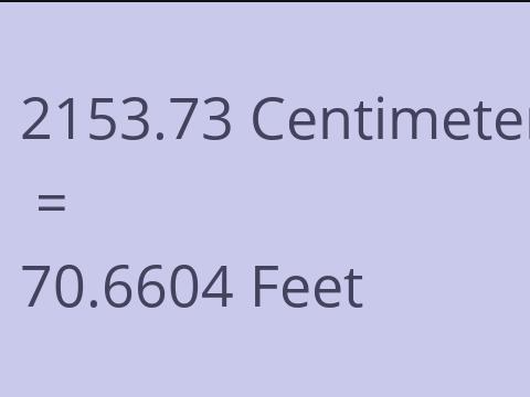 2153.73 CM TO FEET