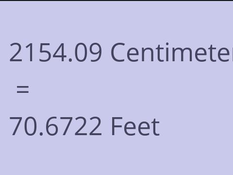2154.09 CM TO FEET