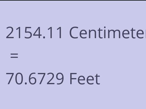 2154.11 CM TO FEET