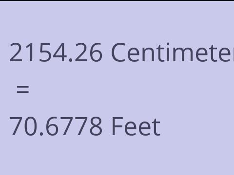 2154.26 CM TO FEET